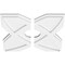 Ekena Millwork Titus Architectural Grde PVC Contemporary Ceiling Medallion, Two Piece, 14"OD x 3"ID x 4 3/4"C x 1"P CMP14TS2-03000 - alternate 2